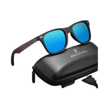 Imagem de Óculos De Sol Polarizados Vintage Em Madeira De Noz Preta Para Homens 