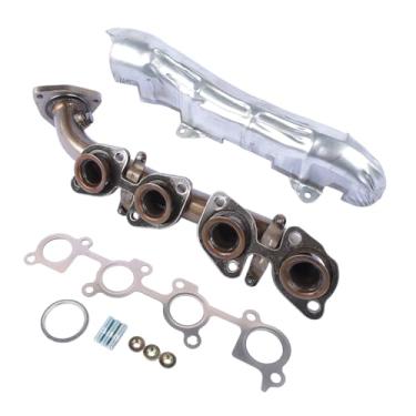 Imagem de GLOSSY AUTO PARTS Coletor de escape do lado direito com kit de junta de substituição para Toyota Tundra 00-04 Sequoia 01-04 V8 4.7L17104-50151 674-683