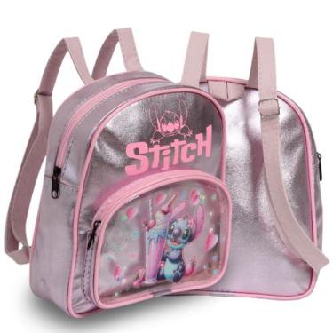Imagem de Mochila Infantil Feminina Stitch Pre Escola Passeio Costas - Plike