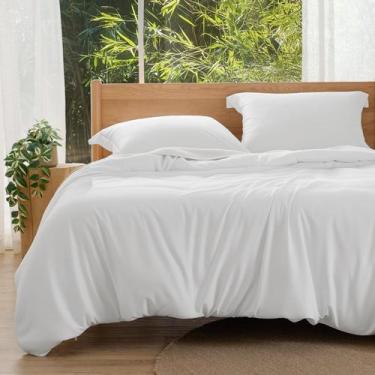 Imagem de Juego de Funda de Edredón Silky Cooling para Cama King Size Blanca Bed