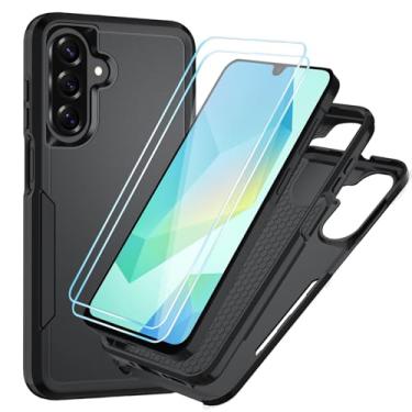Imagem de Suncasetor Capa para Samsung Galaxy A16 5G/4G com protetor de tela HD [proteção contra quedas de grau militar] Proteção de corpo inteiro resistente à prova de choque para Galaxy A16 5G, preto fosco