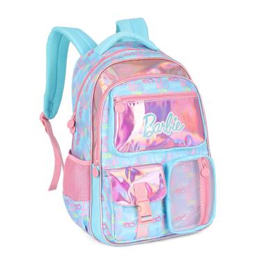 Imagem de Mochila de Costas G Barbie AZUL Holográfica Luxcel | Brilho, Estilo e Amplo Espaço!