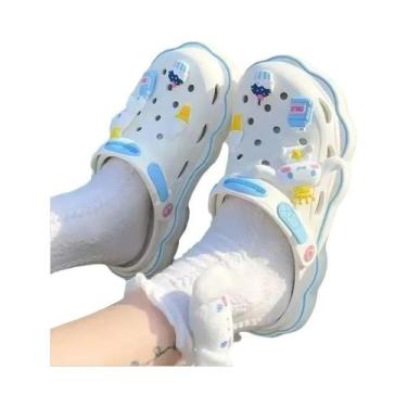 Imagem de Chinelo Kawaii Hello Kitty Kuromi Sandálias De Verão Y2k Sapatos Plano