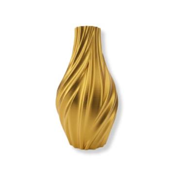 Imagem de Vaso Decorativo Espiral Branco, Preto, Cobre, Azul, Vermelho, Cinza, Dourado E Rosa(Dourado)