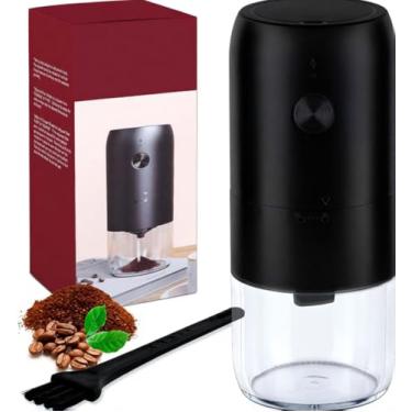 Imagem de Moedor de Café Elétrico Grãos Portátil Recarregável via USB com 5 Configurações Moagem Precisas Ajustáveis Temperos para Espresso Ervas Nozes e Pincel