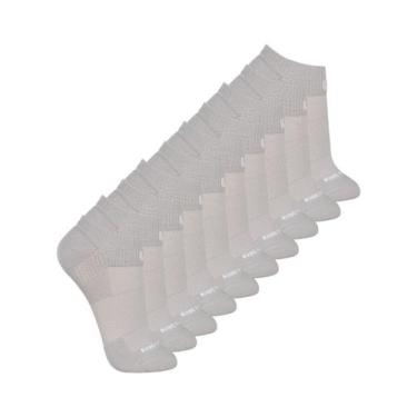 Imagem de Kit com 10 Meias Performance Corrida Lupo 3350-003, Cinza, 37-40