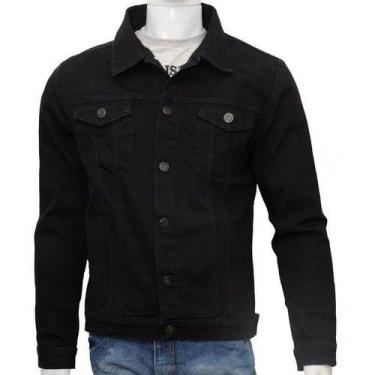 Imagem de Jaqueta Jeans Masculina Preto Premium Fit Alto Padrão - TLT, Preto, M