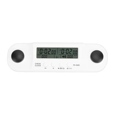 Imagem de MAVIS LAVEN Relógio de Xadrez, Temporizador de Xadrez Com Display HD Alimentado por Bateria e Carcaça de Plástico ABS, para Competições de Internacional, Go e Chinês (WHITE)