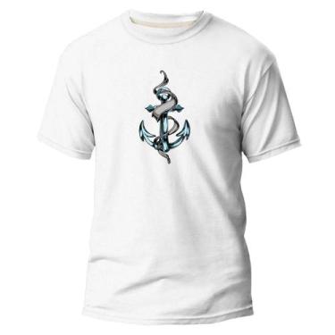 Imagem de Camiseta Algodão Premium Estampa Digital Âncora Silver Lisa - Pavesi, 
