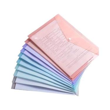 Imagem de Pastas De Arquivo Plásticas Transparentes A4 10pcs Sacos De Armazename