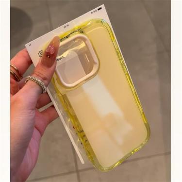 Imagem de HTVJFX Capa protetora macia e à prova de choque para iPhone 16 Pro, estilo Jelly Candy (amarela)
