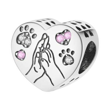 Imagem de Pingentes De Prata 925 Para Mulheres, Charms De Cão E Gato, Contas Par