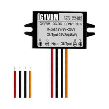 Imagem de DC-DC Conversor 12V para 24V 3A Módulo de Impulso, ABS Shell, 9-20V a 