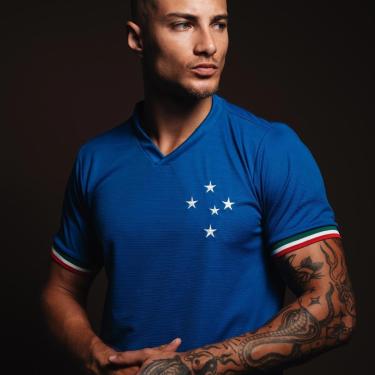 Imagem de Camisa Cruzeiro Retrô Palestra Azul Masculina-Masculino