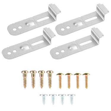 Imagem de 4 peças OEM DD94-01002A kit de peças de lava-louças, clipes de montagem de lava-louças com parafusos de montagem, suporte de lava-louças para bancada de granito compatível com Samsung