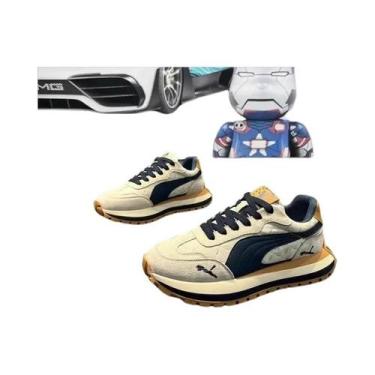 Imagem de Tênis Casuais Vintage Respirável E Confortável Com Solado Grosso Para 