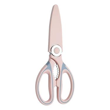 Imagem de Tesoura de Aves Aço Inoxidável Cozinha Multiuso com Capa Protetora para Corte Carne Frango Peixe Mariscos Alimentos Chur