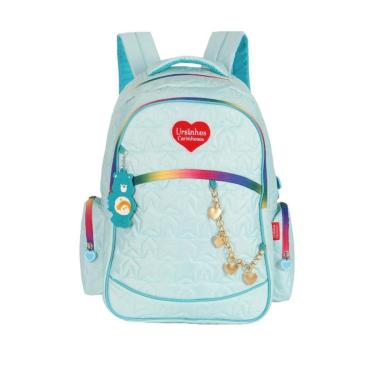 Imagem de Mochila de Costas Média Juvenil Matelassê Coração Notebook Corrente Ursinhos Carinhosos-Feminino