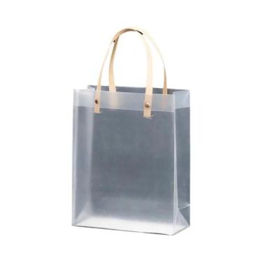 Imagem de 10 PCS Sacola Esmerilhada PVC Impermeável Transparente Ecológico Compa