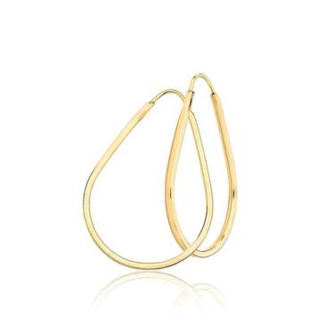 Imagem de Brincos Argola Gota Ouro 18k 750 - Paulistana Joias