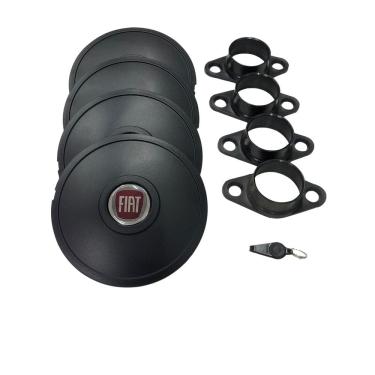 Imagem de Calotas Miollo Fiat Palio Aro 13 1996/2016 Tradicional Preto