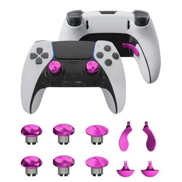 Imagem de CHARM FOCUS Alavancas De Metal Para Controle Ps5 Edge, Botões, Gatilhos, Joysticks, Acessórios Reposição Dualsense, Peças Controle, Joystick Analógico, Rosa