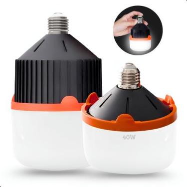 Imagem de Lâmpada Emergência Bulbo Led Recarregável Portátil 40W 4 Em 1 Bivolt P