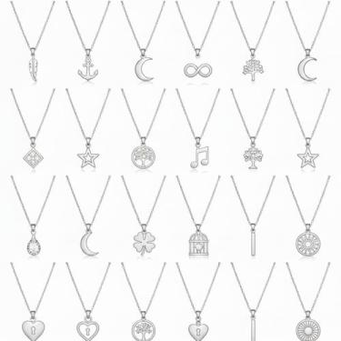 Imagem de Kit Revenda 80 Colares Femininos em Aço Inox - Tws Acessórios