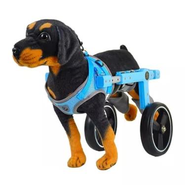 Imagem de Cadeira de rodas para cães com deficiência - Auxílio de mobilidade de 2 rodas para cães de 2 a 9 kg, suporte para artrite e derrame, carrinho de recuperação de animais de estimação para cães grandes