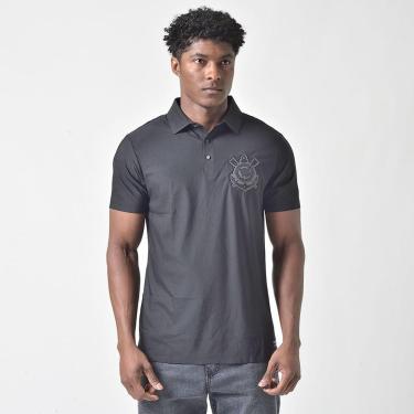 Imagem de Camisa Polo Corinthians Oficial All Black Masculina Corinthians-Masculino