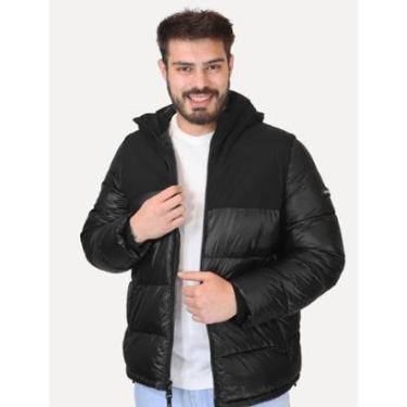 Imagem de Jaqueta Calvin Klein Masculina Water Resistant Textura Dupla Preta-Masculino
