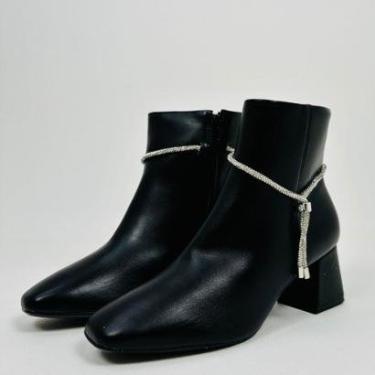 Imagem de Bota Vizzano Cano Curto Salto Médio Feminina-Feminino