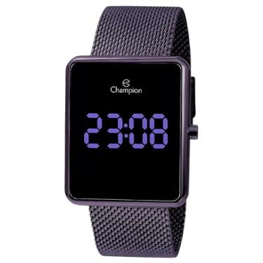 Imagem de Relógio Champion Quadrado Digital Roxo/Lilás LED Espelhado