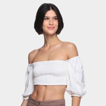 Imagem de Blusa Oh, Boy! Lastex Manga Puffy Feminina-Feminino