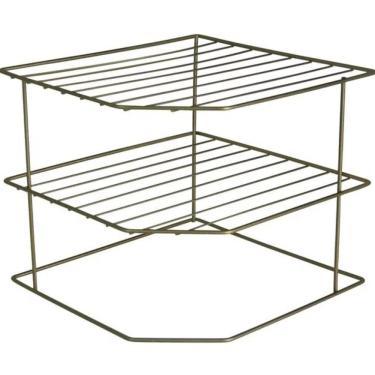 Imagem de Organizador Pratos Louças para Pia Horizontal 3 Niveis Metalizado Oliva 990844 Bel