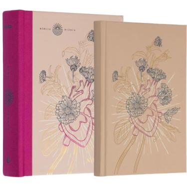 Imagem de Livro - Bíblia Diária NVI, Tecido sobre capa dura, Coração florido, Le