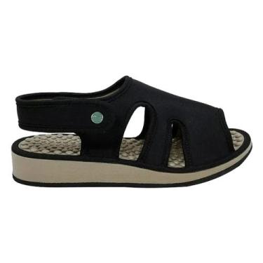 Imagem de Sandália Anabela Ortopédico Feminino Mundo Flex Com Bolhas Massageador