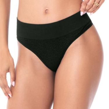 Imagem de Calcinha Fio Dental Jacquard sem Costura Preto - Zee Rucci, M