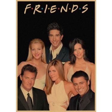 Imagem de Impressão de arte de parede retrô vintage de pintura de pôster Friends