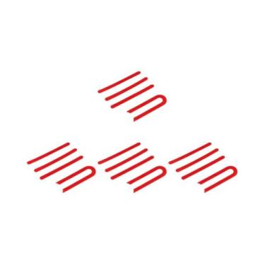 Imagem de Adesivos Refletivos Vermelhos De PVC Para Patinete Elétrico Xiaomi M36