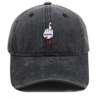 Imagem de Boné de beisebol Trucker com bordado humorístico de pato - Yiweisai