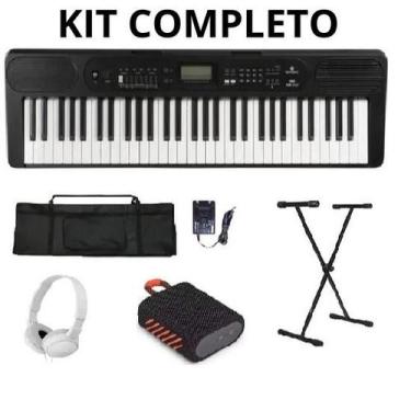 Imagem de Kit Teclado Musical Harmonics Ha500 61 Teclas SENSITIVAS