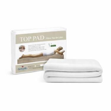Imagem de Pillow top de Látex Casal Queen size capa bambu 198X158X3 cm Top Pad Dunlopillo