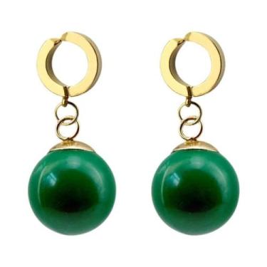 Imagem de Brincos Pendentes Potara Super Vegetto Zamasu Son Goku Preto Para Mulh