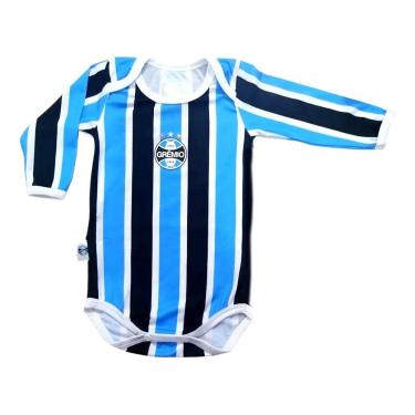 Imagem de Body Bebê Grêmio Campo Listrado Longo Oficial