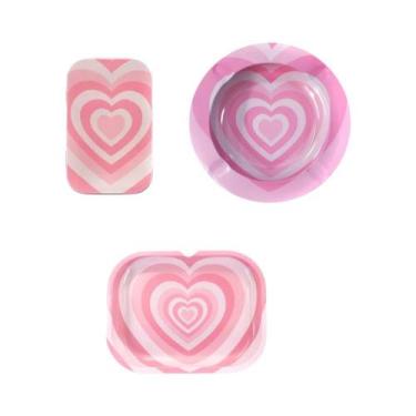 Imagem de Conjunto De Bandeja De Enrolar 18x14cm Com 3 Peças: Cinzeiro De Metal,