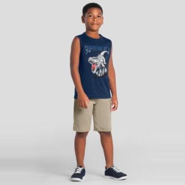 Imagem de Conjunto infantil estampa em gel de dinossauro Brandili-Masculino