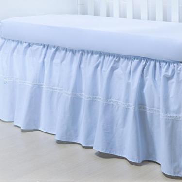 Imagem de Saia para Berço Americano Lisa 1,30m x 70cm x 45cm - BABY JOY, Branco