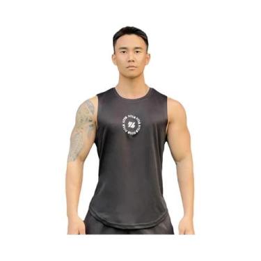 Imagem de Camiseta Sem Mangas Masculina Para Fitness, Top De Malha Para Treino N