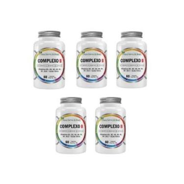 Imagem de Kit 5 Complexo B B3 B5 B6 B2 B9 B7 B12 5x60 Caps Flora Nativa-Unissex